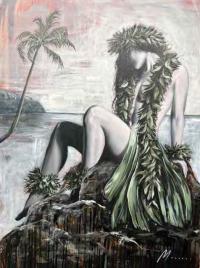 Malia Wahine Enhanced Giclee by Shawn Mackey