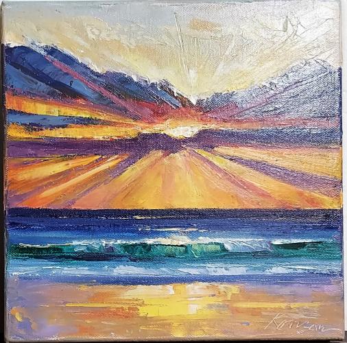 <b>*NEW*</b> Sunset Glory 10x10 Original Oil by Roman Czerwinski <! local>