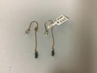 Blue Diamond 14k Gold Earrings by Pat Pearlman