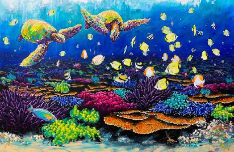 Reef Wonder Enhanced Giclee by Shawn Mackey