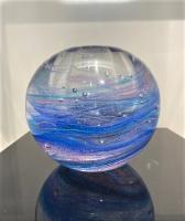 Spiral Ocean Sphere (Retired Series) by Leon Applebaum