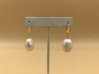 Baroque 15x19mm Pearl 14K Lever-Back Earrings by Pat Pearlman <! local>
