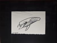 Humpback 6x9 Framed Drawing by Robert Wyland