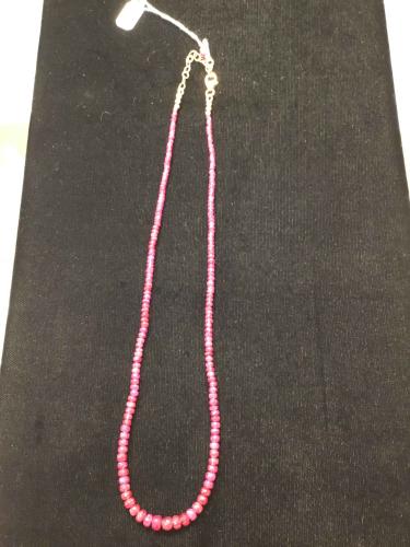 Graduated Natural Ruby GF Necklace by Pat Pearlman