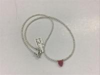 <b>*NEW*</b> Sm Pearl w/Ruby Leaf SS Necklace 17-Inch by Pat Pearlman <! local>