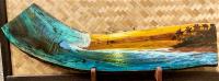 Koa Wave 8x38 Oil on Koa by Walfrido Garcia <! local>