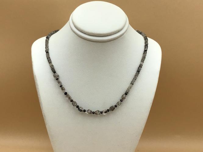 <b>*NEW*</b> Herkimer Diamond, Spinel & Tourmalinated Quartz SS Necklace by Pat Pearlman <! local>