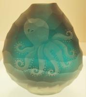 Sm Teal Octopus Pebble Vase by Heather Mettler <! local>