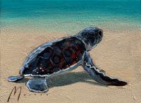 Tender Honu 12x16 Original Acrylic [Painted Live @Genesis Feb 2024] by Shawn Mackey