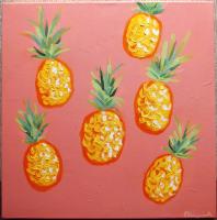 Pineapples 12x12 Original Acrylic by Olivia Belle <! local>