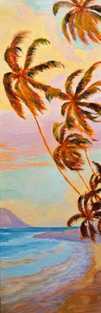 Bay Serene 12x36 Original Oil on Canvas by Dan Young <! local>