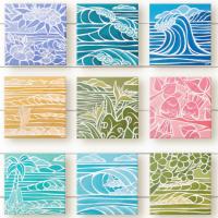 Shades of Hawaii Series 36x36 Giclee Set of Nine by Heather Brown