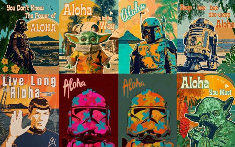 Sci-Fi Matted Prints by Aloha Art by Aloha Art <! aesthetic>