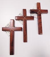 Solid Koa Wood 7-Inch Cross by Alan Sharp <! local>