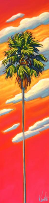 <b>*NEW*</b> Palm in the Clouds 12x48 LE Canvas Giclee #7/100 by <b>*NEW ARTIST*</b> <br>Grant <b></b>Pecoff <! local>