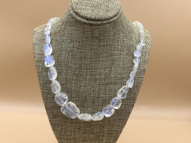 <b>*NEW*</b> Carved Moonstone Graduated GF Necklace by Pat Pearlman <! local>