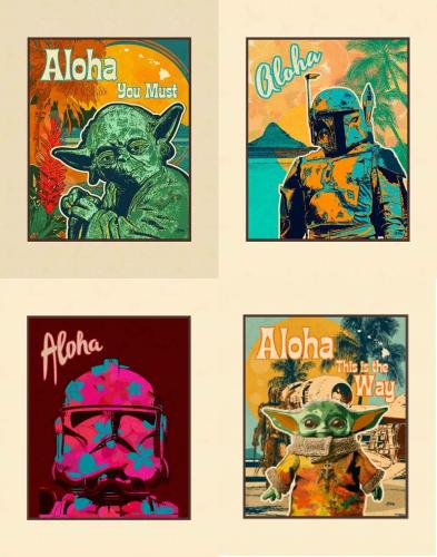 Star Wars Matted Print Bundle by Aloha Art by <b>*NEW*</b> <br> <a></a>Father's Day Is June 18th!