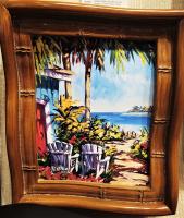 Cinnamon Bay 8x10 LE Framed Canvas Giclee by Steve Barton