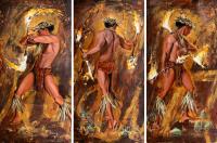 Hawaiian Trinity Enhanced Giclee Triptych by Shawn Mackey
