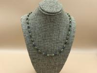 <b>*NEW*</b> Brown Rice Pearl & Peridot Tube SS Necklace 16.5-Inch by Pat Pearlman <! local>