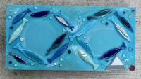 Bait Ball Infinity 8x16 Fused Glass Wall Art by <b>*FEBRUARY SALE: 14% OFF*</b> <br>Shelly <a></a>Batha <! local> <! aesthetic>
