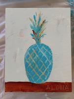 Aloha Pineapple #2 11x14 Acrylic by John Baran