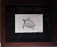 <b>*NEW*</b> Sea Turtle 6x9 Framed Drawing by Robert Wyland