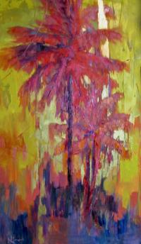 Fire of Love 34x60 GW Original Oil w/Gold Leaf by Rod Cameron <! local>