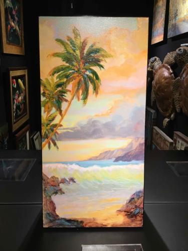 Swaying Palms 12x24 Original Oil by Dan Young <! local>
