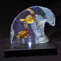 Sea Turtle Reflections LE Lucite Sculpture [Original Price: $5,990] by Robert Wyland