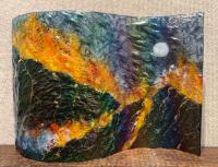 Lava Landscape 14x21 Glass Sculpture by Marian Fieldson <! local>