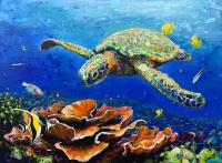 Reef Paradise Enhanced Giclee by Shawn Mackey