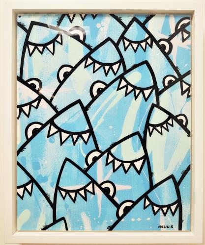 Shark Gang 16x20 Framed Resin by Welzie by <b>*NEW*</b> <br> <a></a>Father's Day Is June 18th!