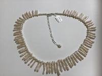 <b>*NEW*</b> Stick FW Pearl SS Necklace w/Extension by Pat Pearlman