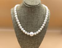 Edison Pearl 9mm AA-Quality w/13mm Pearl GF Necklace 18.5-Inch by Pat Pearlman <! local>