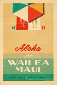 Wailea (Maui) Framed Giclee by Nick Kuchar <! local> <! aesthetic>