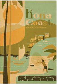 Kona Coast (Big Island) Framed Giclee by Nick Kuchar <! local> <! aesthetic>