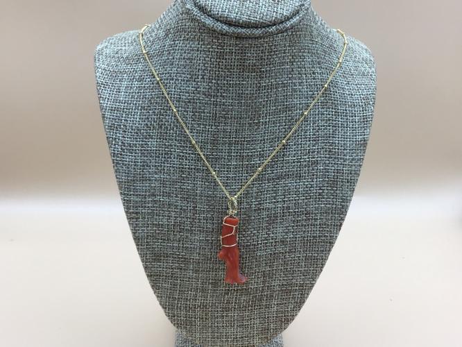 Antique Red Coral GF Necklace 20-Inch by Pat Pearlman <! local>