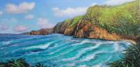 Pololu Blue 12x24 GW Published Original Oil by Deen Garcia <! local>