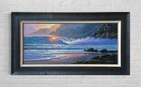 <b>*NEW*</b> Golden Hour on the Pacific 18x40 GW Original Oil by <b>*NEW ARTIST*</b><br>Rodel <a></a>Gonzalez