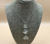 Fish White Sea Glass SS Necklace by Ingrid Lynch <! local> <! aesthetic>
