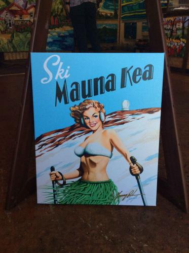GPSMG Ski Mauna Kea Giclee Canvas Print by Garry Palm