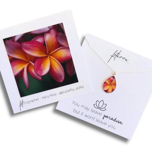 Plumeria Flower SS Necklace by Foterra Jewelry <! aesthetic>