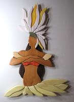 Hula Dancer w/Headdress by Douglas Merkey