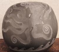 Lg Grey Octopus Pebble Vase by Heather Mettler <! local>